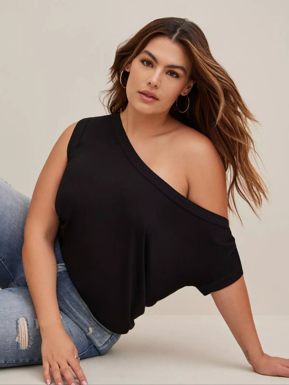 torrid Off The Shoulder Asymmetrical Top